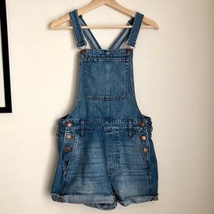 Madewell Adirondack denim short overalls